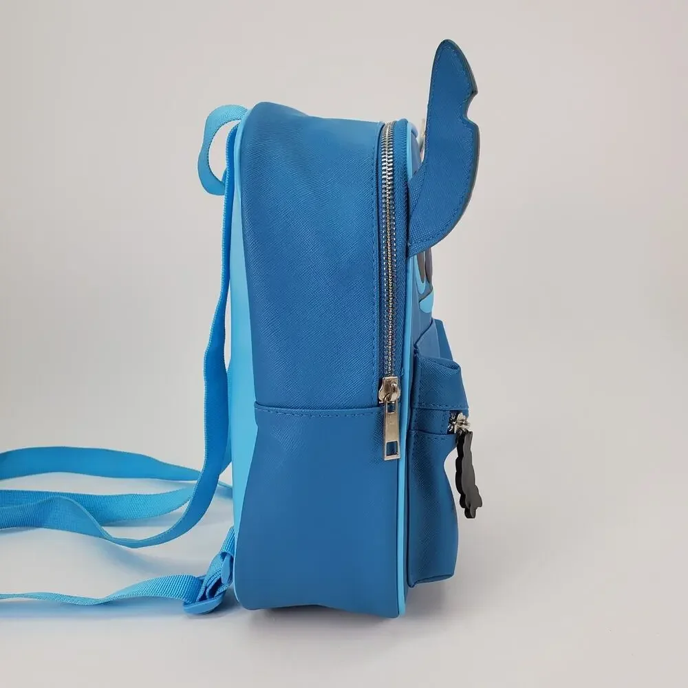 Disney Bioworld Lilo & Stitch‎ Blue Mini Backpack Tropical Flowers 3D Ears